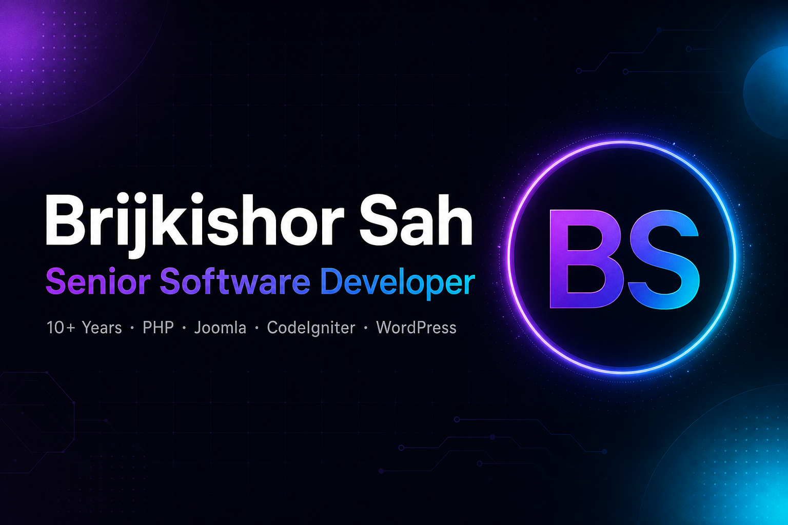 Brijkishor Sah - Senior Software Developer (PHP, Joomla, CodeIgniter ...